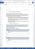 Disaster Recovery Templates (MS Office)