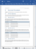 Backup and Recovery Plan Template (MS Word + Excel)