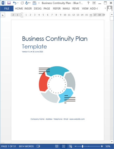 Business Continuity Plan Templates (MS Office)