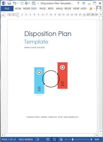 Disposition Plan Templates (MS Office)