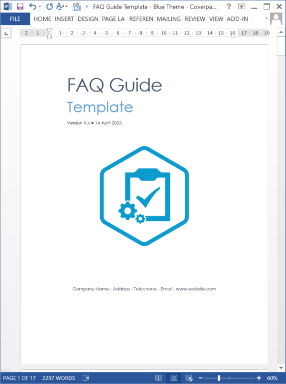 FAQ Guide Template (MS Word) – Klariti Template Shop