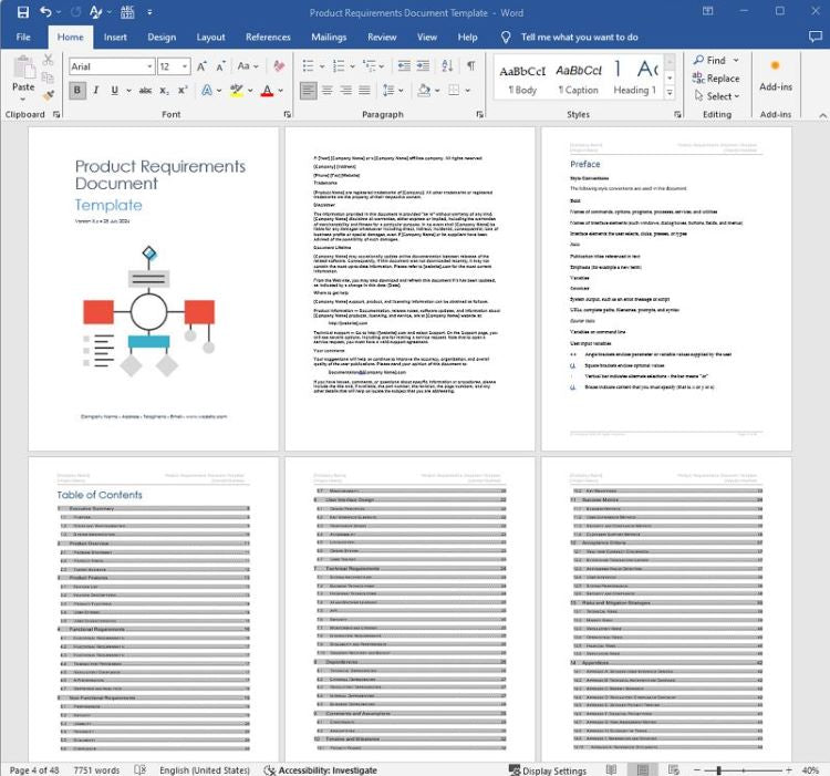 Product Requirements Document (PRD) Template – Klariti Template Shop
