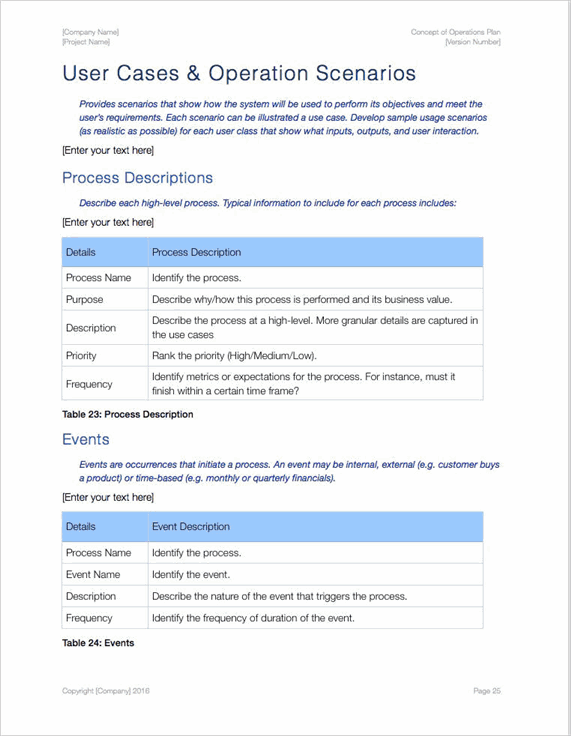 Concept of Operations Template (Apple iWorks Pages) – Klariti Template Shop