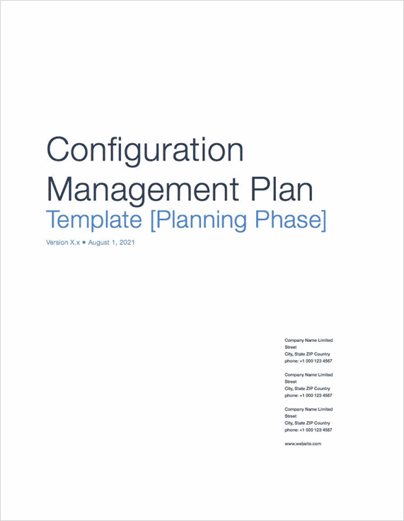 Configuration Management Plan Templates (Apple)