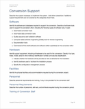 Conversion Plan Template (Apple iWork Pages)