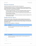 Disaster Recovery Templates (Apple)
