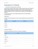 Expression of Interest Template (Apple)