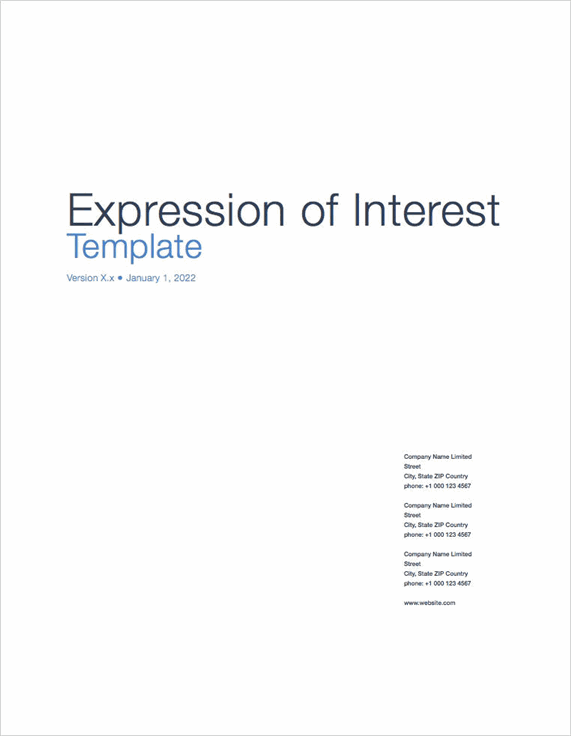 Expression of Interest Template (Apple)