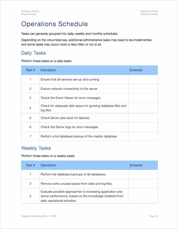 Operations Guide Template (Apple) Klariti Template Shop