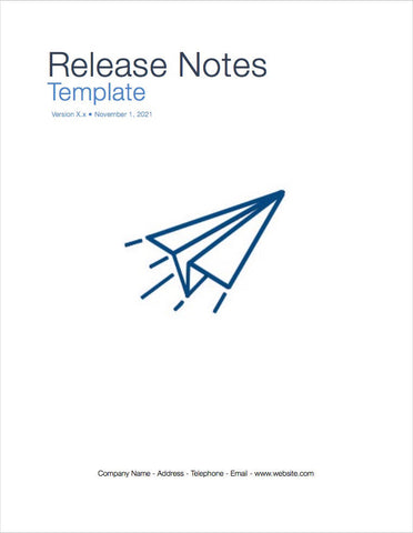 Release Notes Templates (Apple Pages and Numbers)