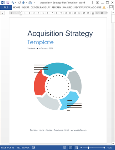 Acquisition Strategy Plan Template