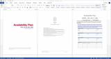 Availability Plan Template (MS Office)