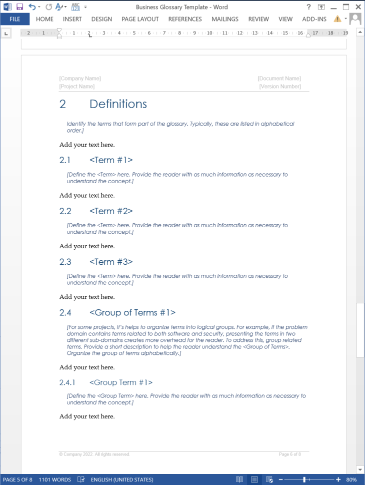 Business Glossary Template Klariti Template Shop Business Glossary Template Klariti Template Shop