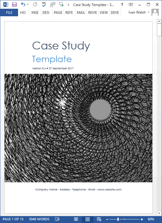Case Study Templates – Construction theme