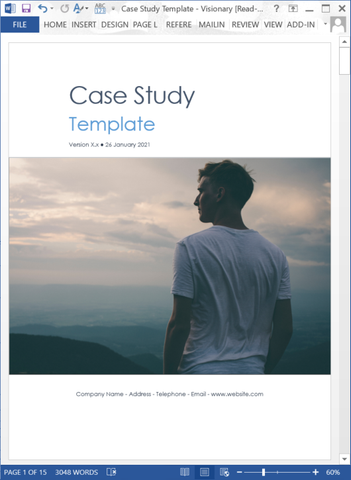 Case Study templates - Visionary theme