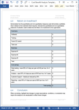 Cost Benefit Analysis templates (MS Office)