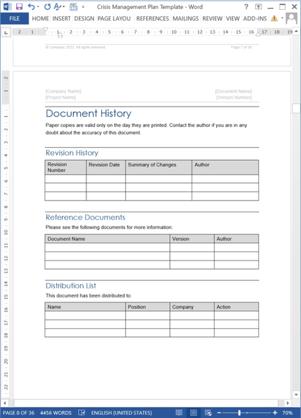 Crisis Management Plan Templates – Klariti Template Shop