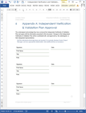 Independent Verification and Validation Template
