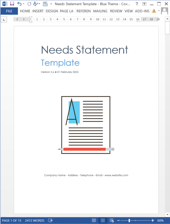 Needs Statement Template – Klariti Template Shop