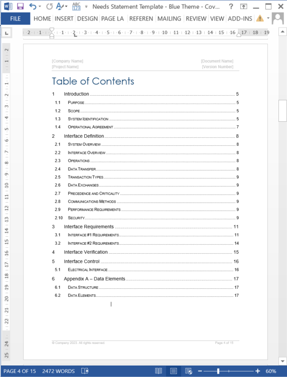 Needs Statement Template – Klariti Template Shop