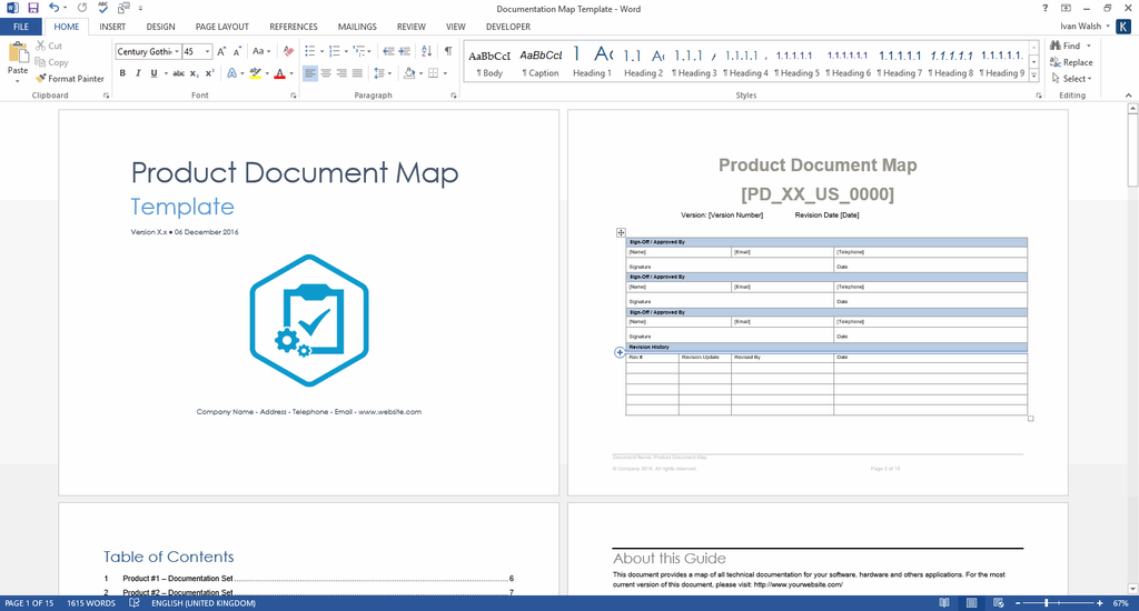 Product Document Map Template