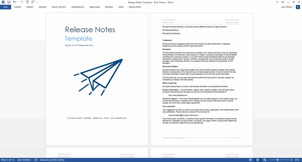 Release Notes Templates