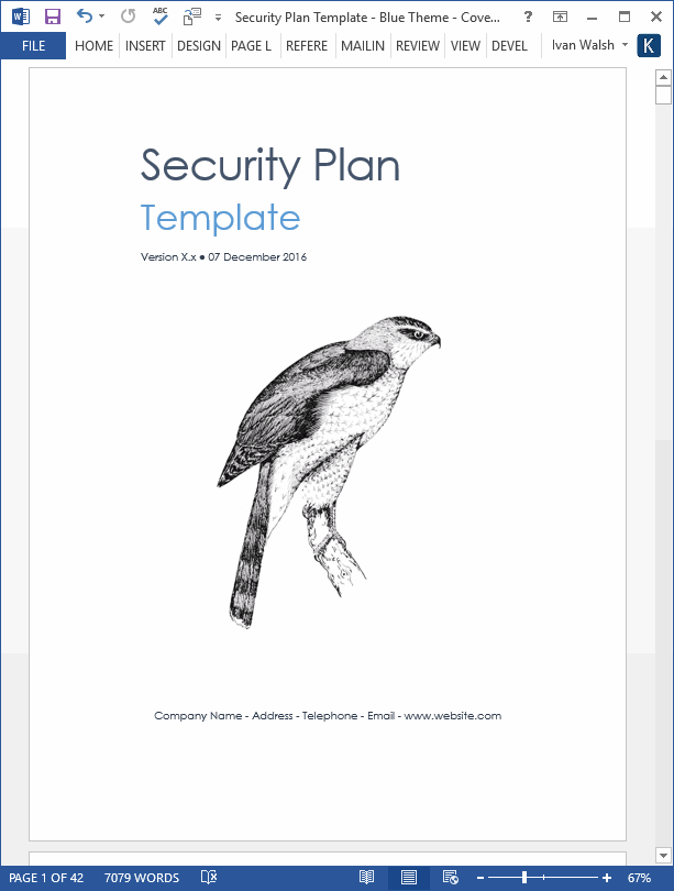 Security Plan Templates