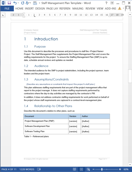 Staff Management Plan Template – Klariti Template Shop