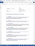 Standard Operating Procedure (SOPs) templates