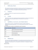 Supplementary Business Specification Template