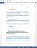 Verification & Validation Plan Template